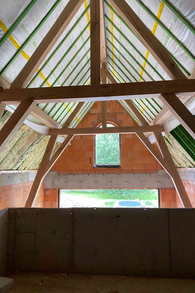 Fondatie, Lene Van Look, interior architect, poolhouse project, construction site